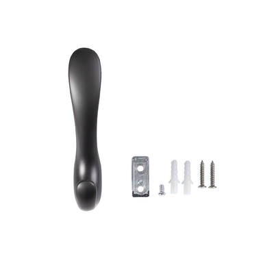 Крючок мебельный двухрожковый ROMA графит AKS 104203