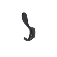 Крючок мебельный двухрожковый ROMA черный матовый AKS 104205