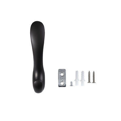 Крючок мебельный двухрожковый ROMA черный матовый AKS 104205