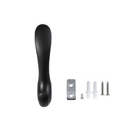 Крючок мебельный двухрожковый ROMA черный матовый AKS 104205