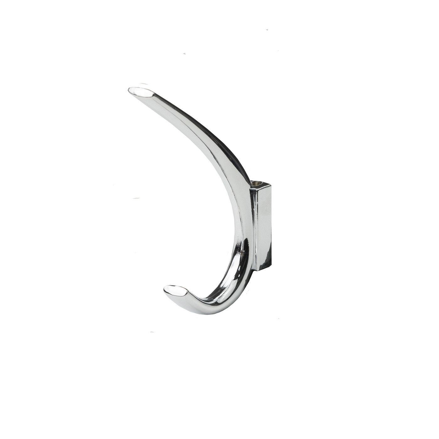 Крючок мебельный двухрожковый SKY хром AKS 81523