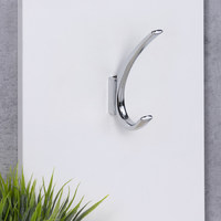 Крючок мебельный двухрожковый SKY хром AKS 81523