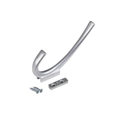 Крючок мебельный двухрожковый SKY хром матовый AKS 81525