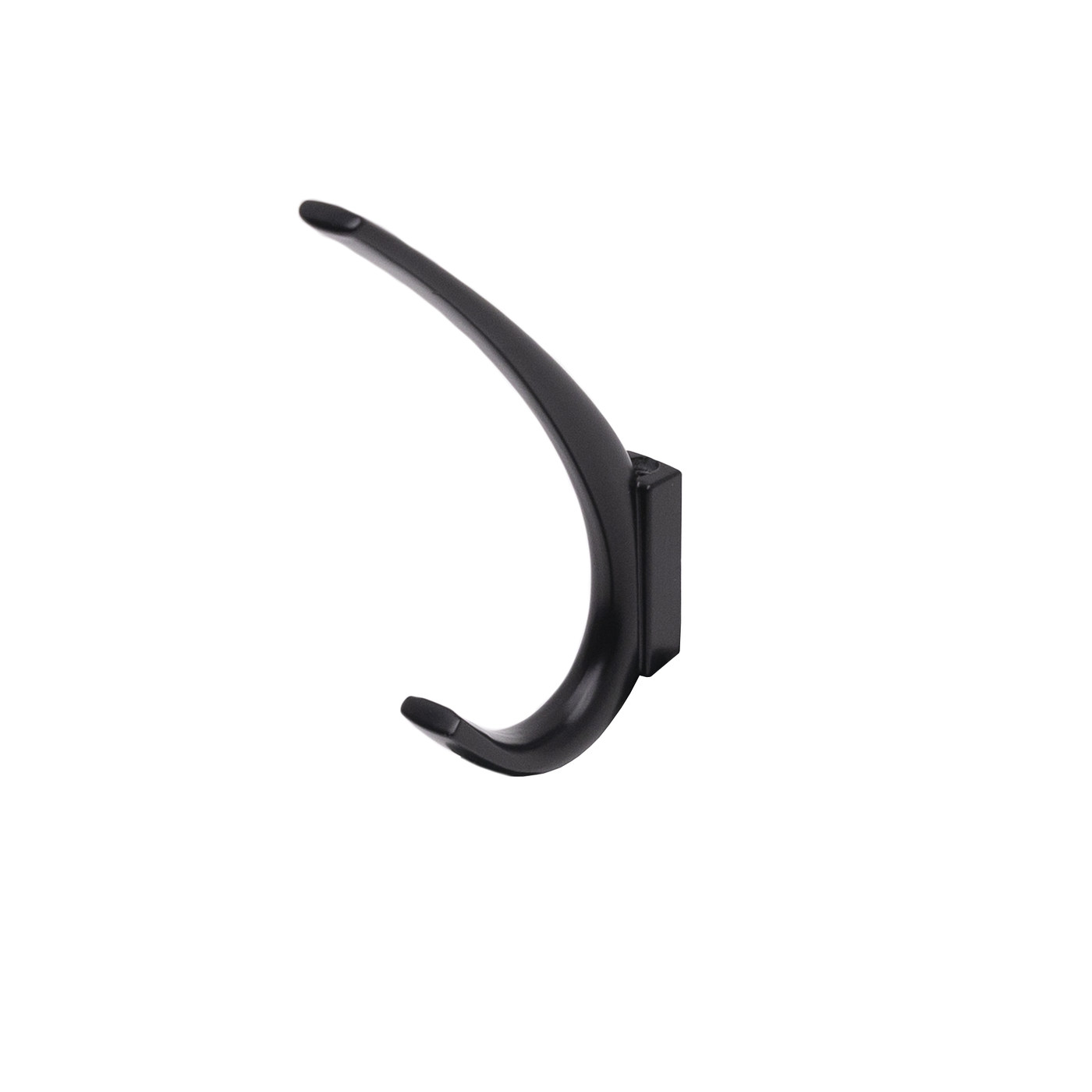 Крючок мебельный двухрожковый SKY черный AKS 81524