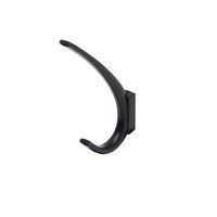 Крючок мебельный двухрожковый SKY черный AKS 81524