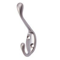 Крючок мебельный двухрожковый VIOL хром матовый AKS 56826