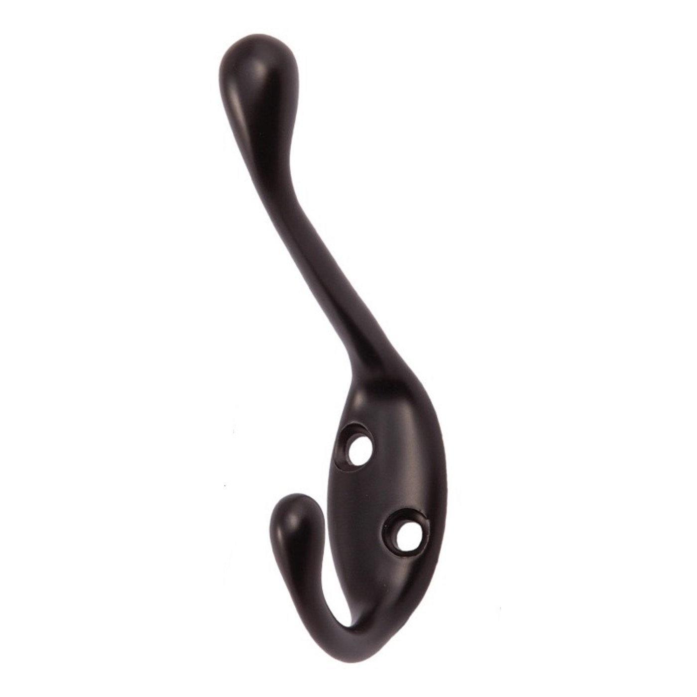 Крючок мебельный двухрожковый VIOL черный AKS 56825