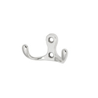 Крючок мебельный двухрожковый WP19 хром AKS 94779