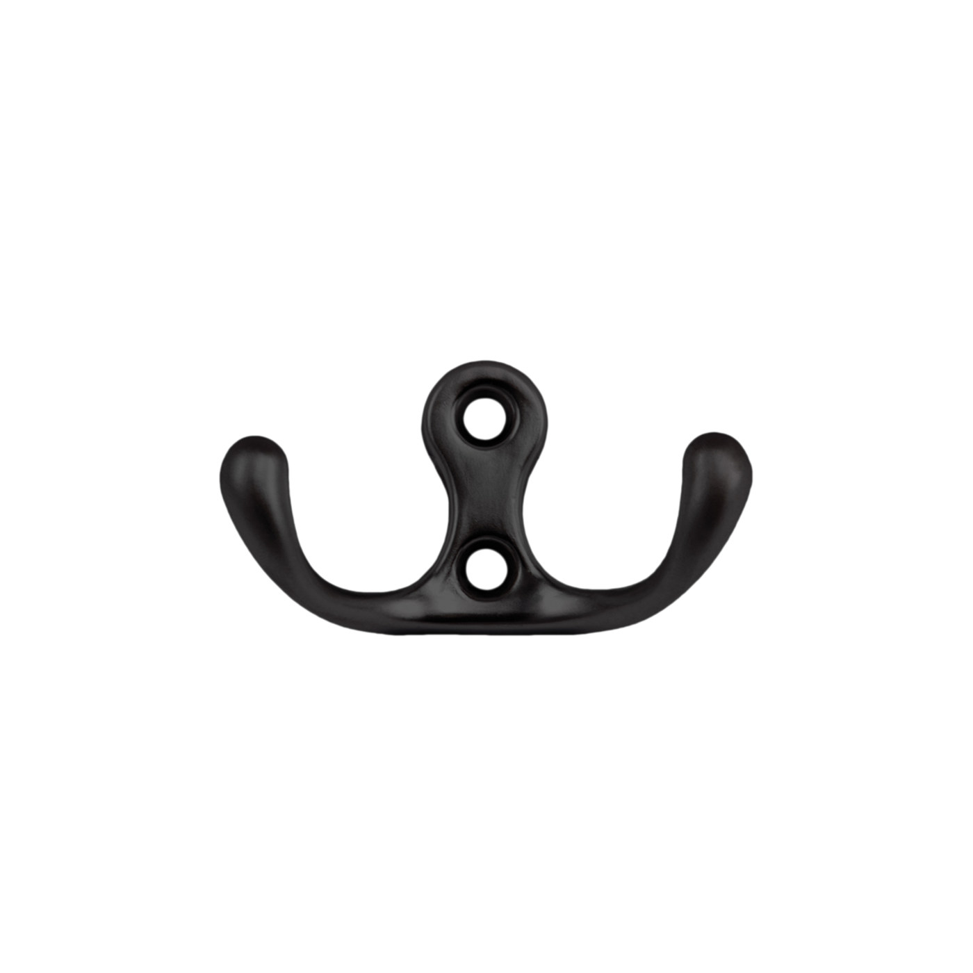 Крючок мебельный двухрожковый WP19 черный матовый AKS 94826