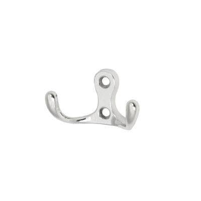 Крючок мебельный двухрожковый WP19 черный матовый AKS 94826