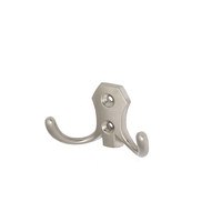 Крючок мебельный двухрожковый WP89 сатин AKS 62136