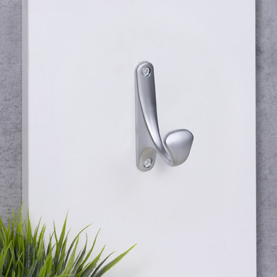 Крючок мебельный однорожковый DELTA хром матовый AKS 56832