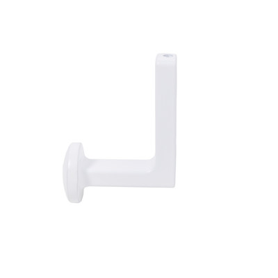 Крючок мебельный однорожковый KING белый матовый AKS 90278