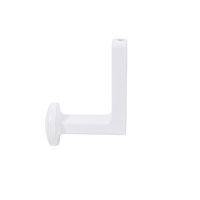 Крючок мебельный однорожковый KING белый матовый AKS 90278