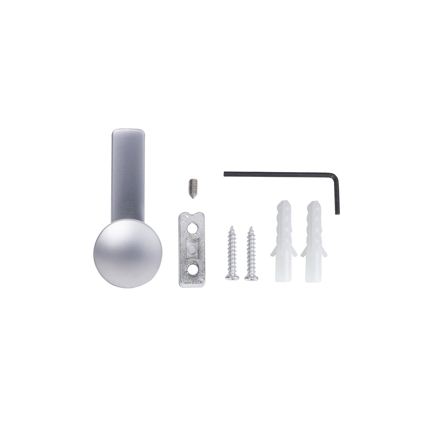 Крючок мебельный однорожковый KING хром матовый AKS 90275