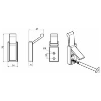 Крючок мебельный однорожковый KLICK черный матовый AKS 90292