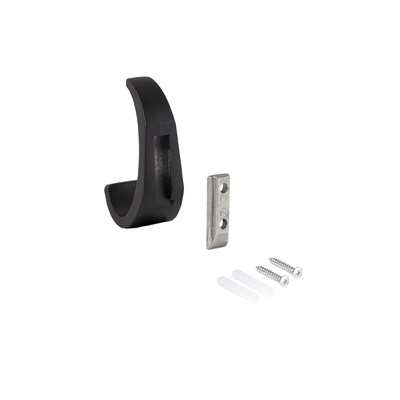 Крючок мебельный однорожковый MYHITO черный матовый AKS 104200