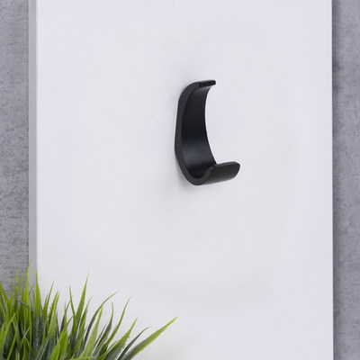 Крючок мебельный однорожковый MYHITO черный матовый AKS 104200