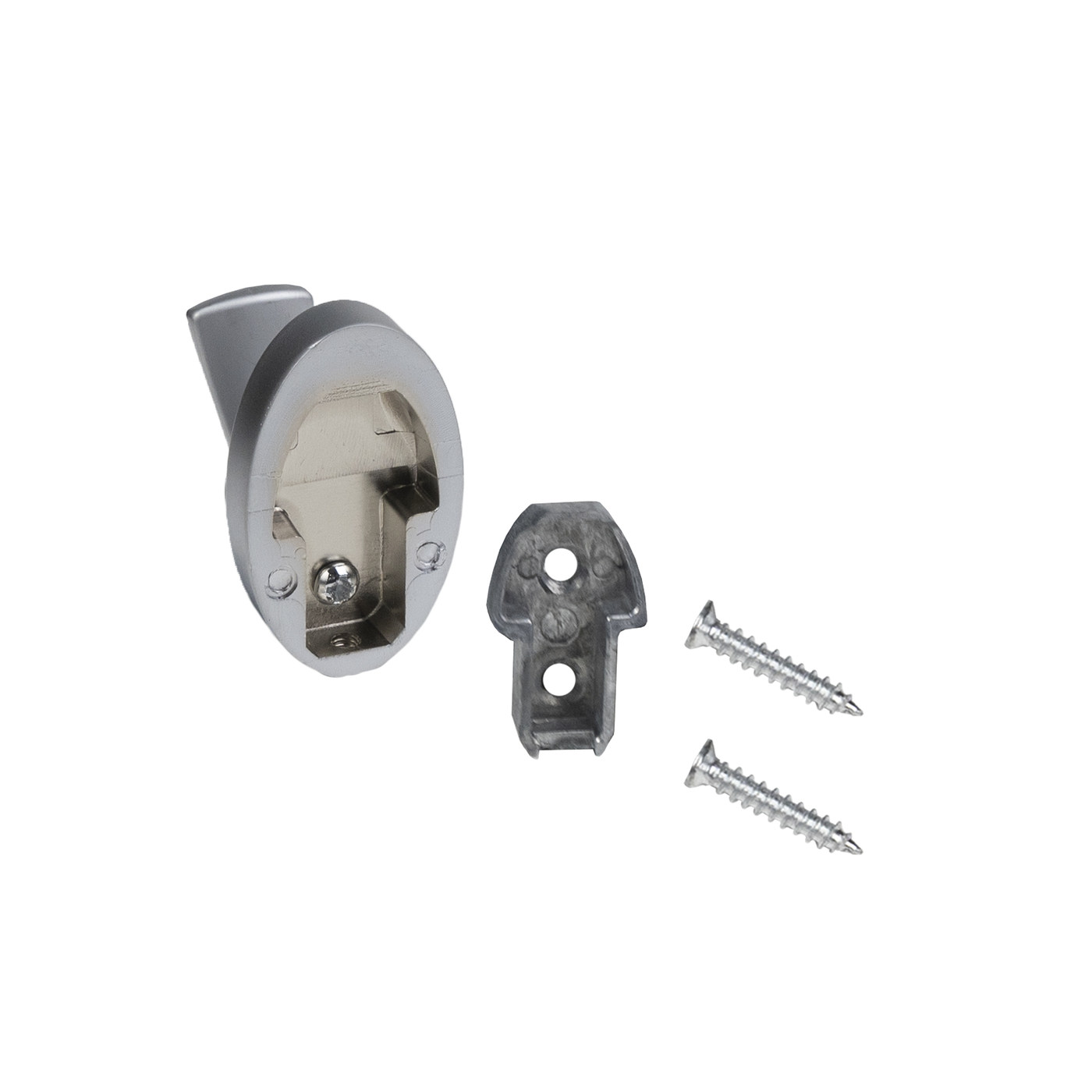 Крючок мебельный однорожковый QUEEN хром матовый AKS 90286