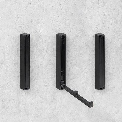 Крючок мебельный однорожковый STEP черный матовый AKS 90289