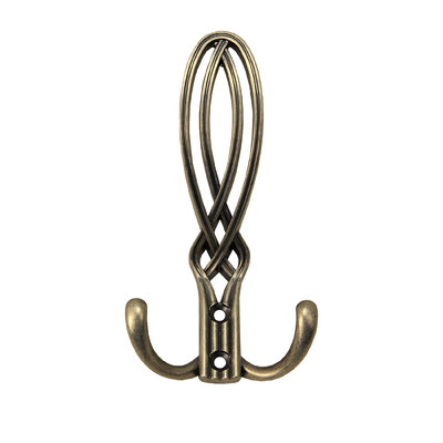 Крючок мебельный трехрожковый PALAZZO античная латунь AKS 81198