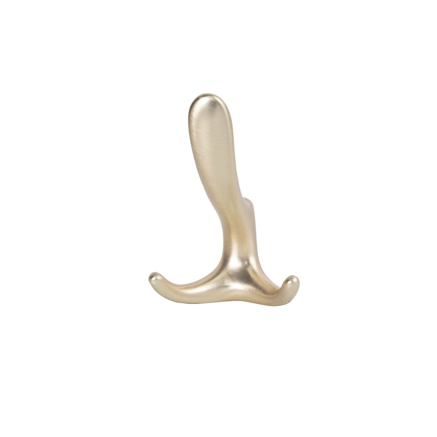 Крючок мебельный трехрожковый ROMA брашированное золото AKS 104206