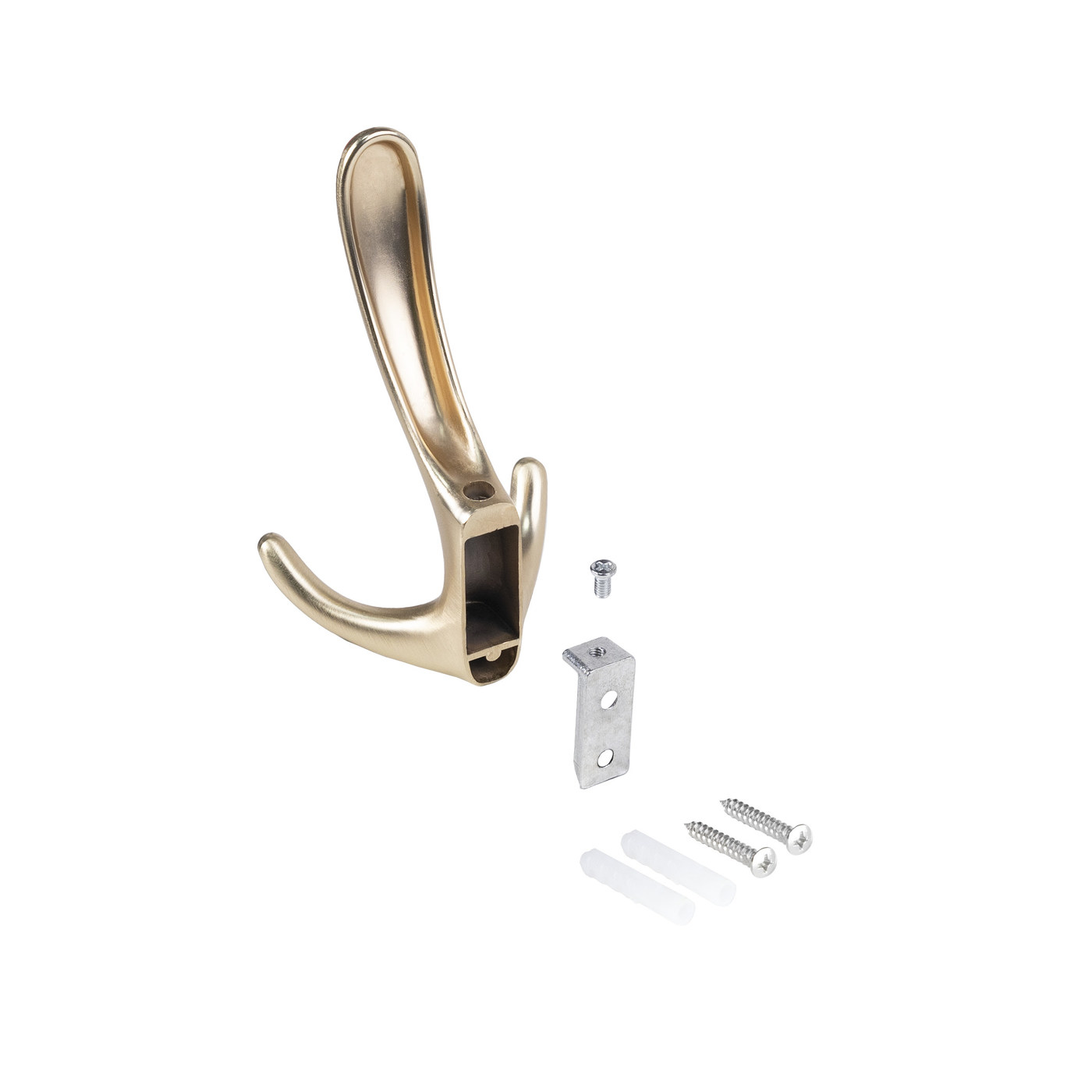 Крючок мебельный трехрожковый ROMA брашированное золото AKS 104206