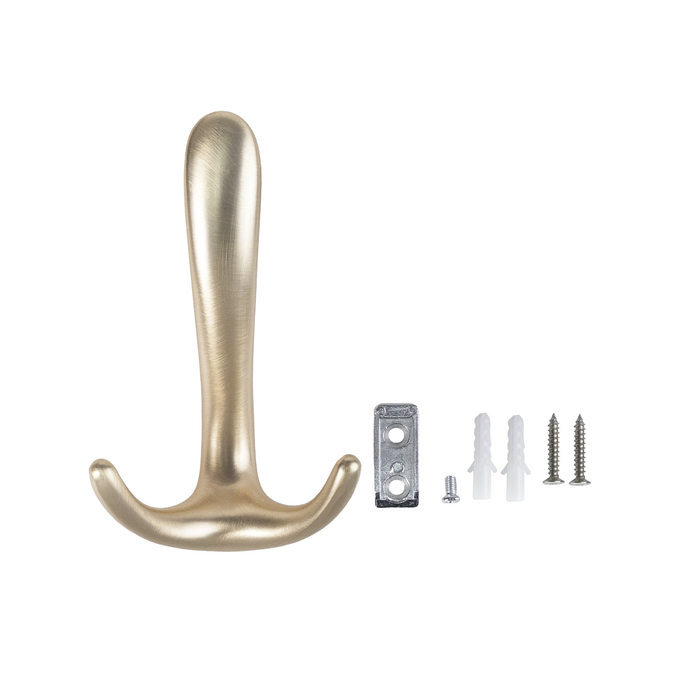 Крючок мебельный трехрожковый ROMA брашированное золото AKS 104206