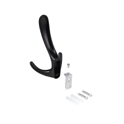 Крючок мебельный трехрожковый ROMA черный матовый AKS 104208