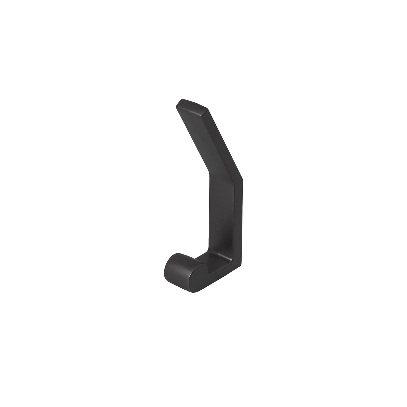 Крючок мебельный двухрожковый PEROLA черный матовый AKS 104186