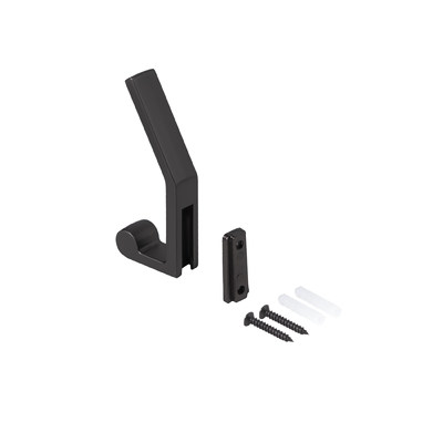 Крючок мебельный двухрожковый PEROLA черный матовый AKS 104186