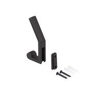 Крючок мебельный двухрожковый PEROLA черный матовый AKS 104186