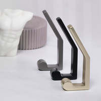 Крючок мебельный двухрожковый PEROLA черный матовый AKS 104186