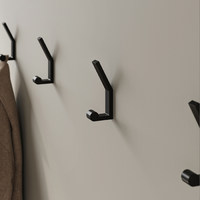 Крючок мебельный двухрожковый PEROLA черный матовый AKS 104186