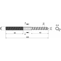 Шпилька для столов двухсторонняя 8*100 AKS 39693