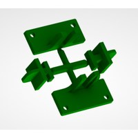 Комплект пластиковых креплений для профиля REHAU под саморез, зеленый (2 шт - 4 элемента)