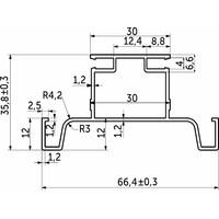 Профиль алюминиевый GOLA вертикальный средний 4,7м, черный, (тип 3) AKS  67676 (снят с пр-ва)