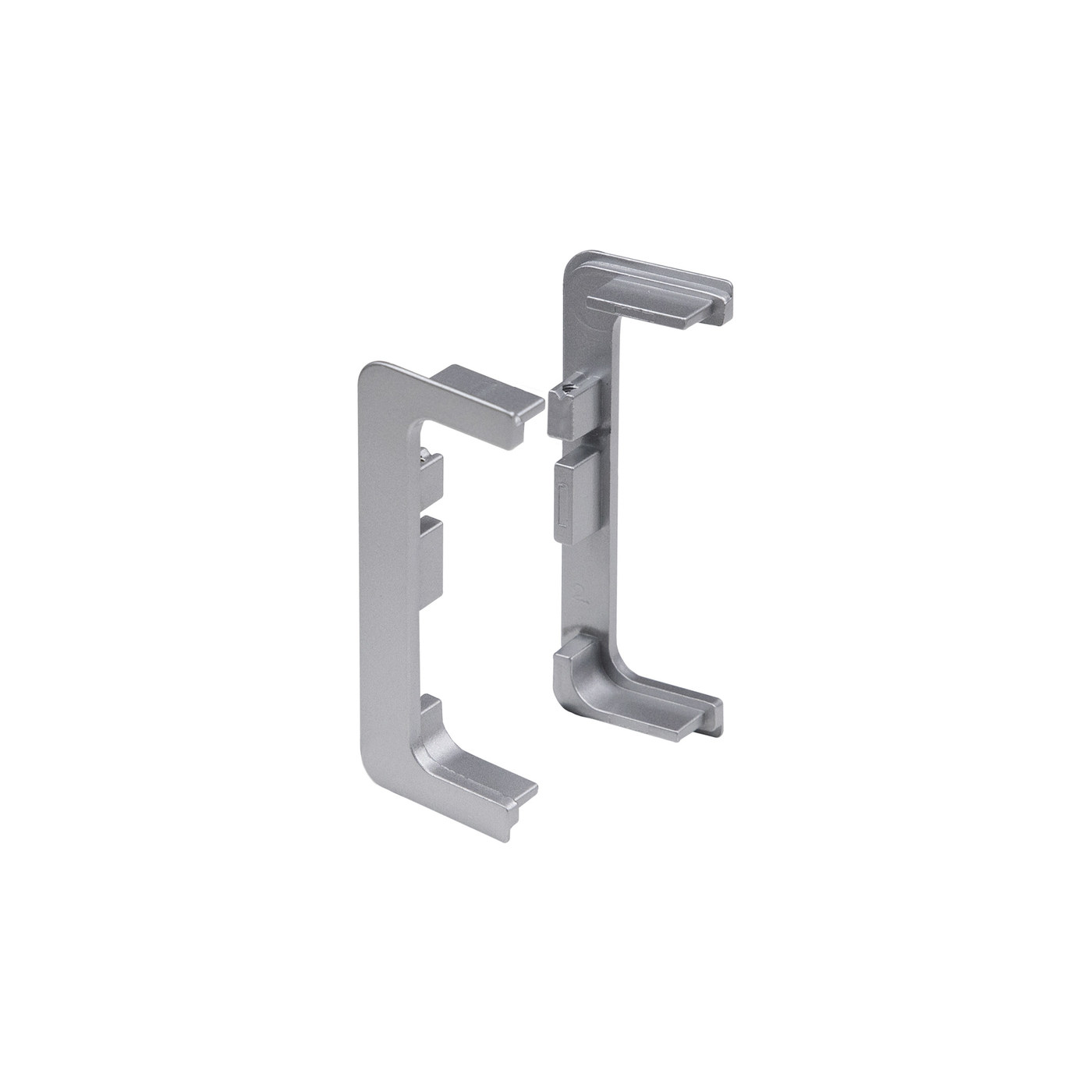 Комплект С-образных заглушек к профилю GOLA, серебро (тип 3) AKS  67682