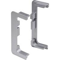 Комплект С-образных заглушек к профилю GOLA, серебро (тип 3) AKS  67682