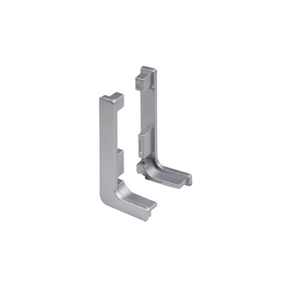 Комплект L-образных заглушек к профилю GOLA, серебро (тип 3) AKS 67685