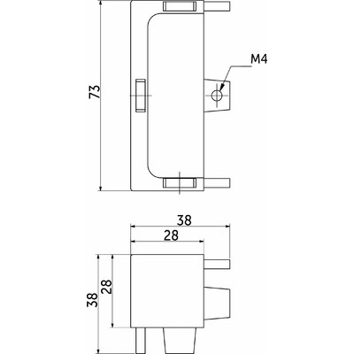 Уголок внутренний С-образный к профилю GOLA, белый (тип 3) AKS  67689