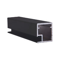 Профиль алюминиевый для рамочных фасадов Z-1 черный глянец (L-6000) АЛЮТЕХ (101.RAL9005) AKS 36017