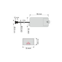 Выключатель бесконтактный на движение (на взмах руки), врезной, 230V AC, 500W, HLT AKS 27149