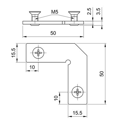 Уголок стальной для рамочных фасадов Z-1 РБ AKS 18852