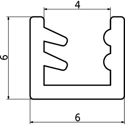 Уплотнитель силиконовый для рамочных фасадов Z-1 AKS 14133