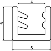 Уплотнитель силиконовый для рамочных фасадов Z-1 AKS 14133