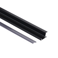 Профиль алюминиевый CAPELLA-3018B накладной с черным экраном, черный, ДСП 18мм, 2м AKS 105021