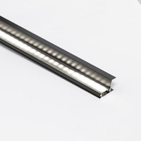 Профиль алюминиевый CAPELLA-3018B накладной с черным экраном, черный, ДСП 18мм, 2м AKS 105021