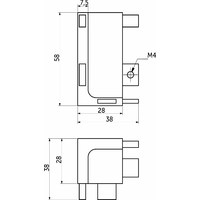 Уголок внутренний L-образный к профилю GOLA, белый матовый (аналог 67686) (тип 3) AKS 109166