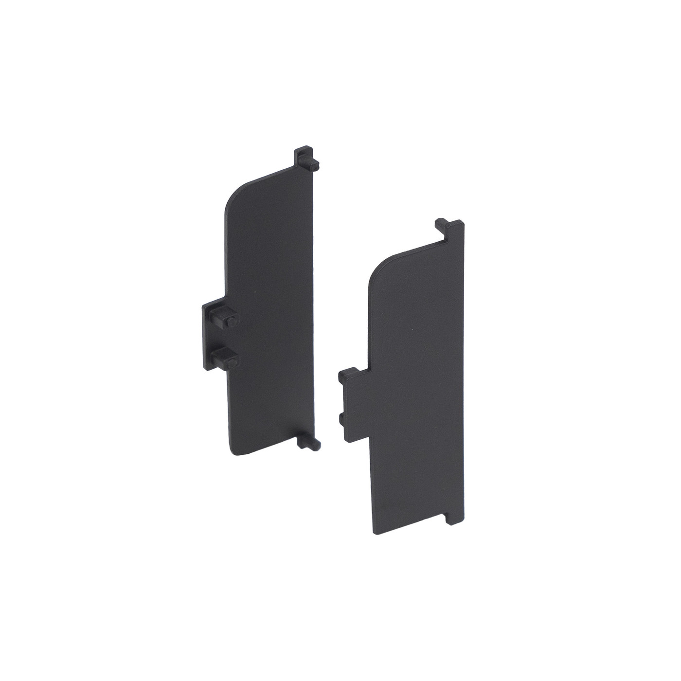 Комплект С-образных заглушек металл. внутр. к профилю GOLA (лев.+прав.), черный AKS 111491